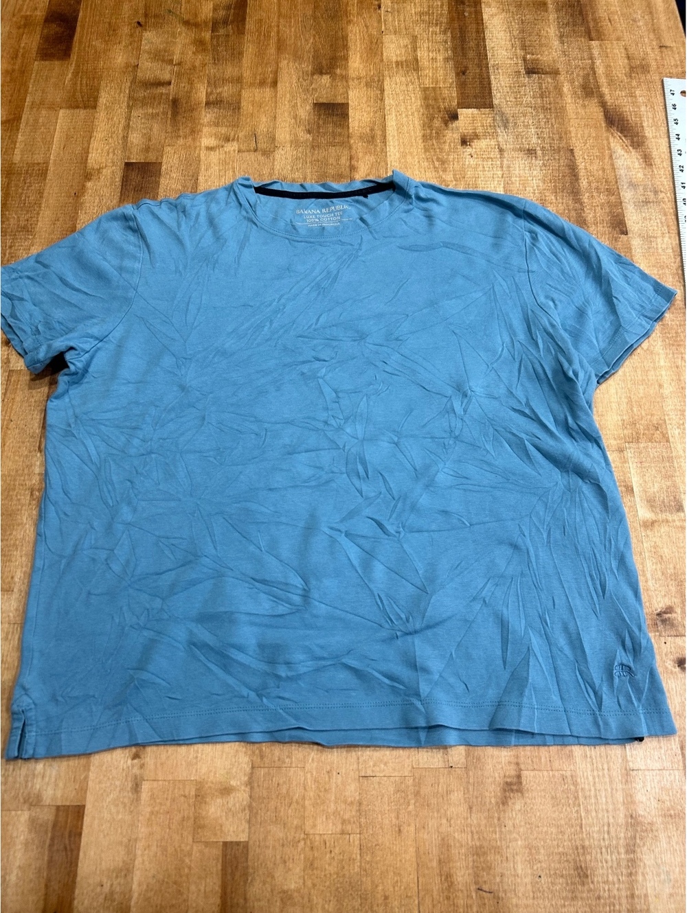 Banana Republic Luxe Touch Tee 100% Cotton Blue T-Shirt Size L